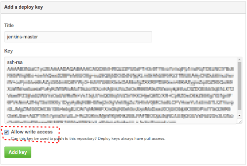Add RSA key to Jenkins config GitHub repository